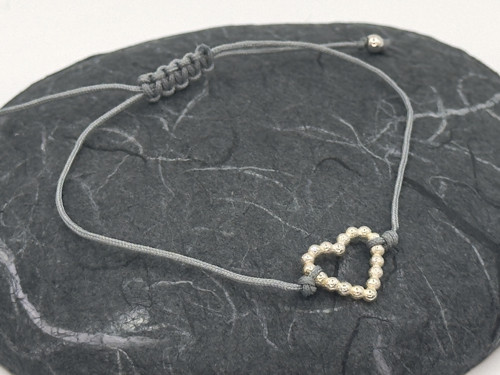 Minimalistický náramek - Ball heart (šedá)