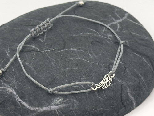 Minimalistický náramek - Angel wing (šedá)
