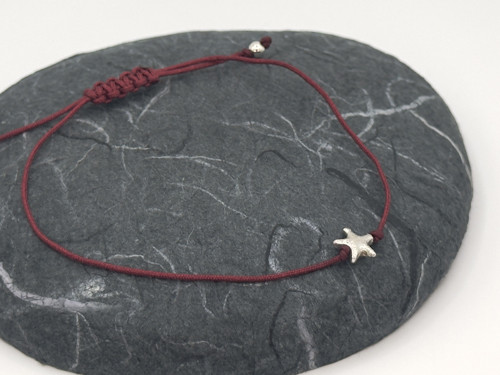 Minimalistický náramek - Starfish (vínová)