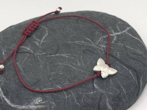 Minimalistický náramek - Butterfly (vínová)