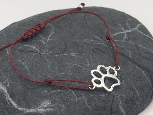 Minimalistický náramek - Paw (vínová)