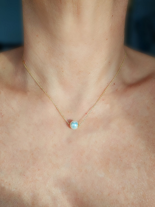 Řetízek s perlou "VIA" GF 5% zlata 14Kt