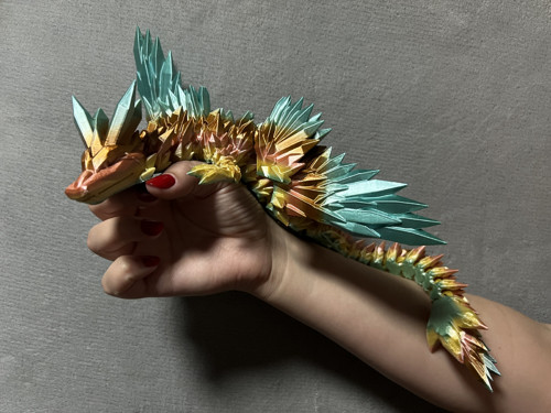 Krystalový Drak - 40 cm - 3D Tisk