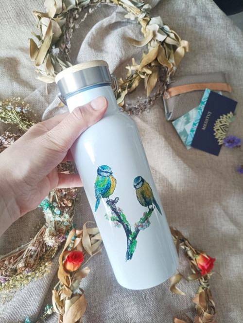 Termoláhev - 500 ml - sýkorky — foto 1