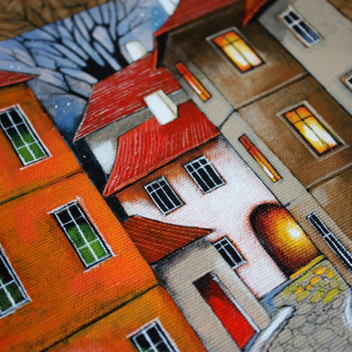 Večerní procházka... 40x40cm — foto 1