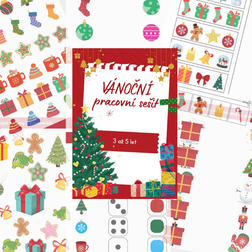 Vánoční pracovní listy pro děti 3-5 let PDF