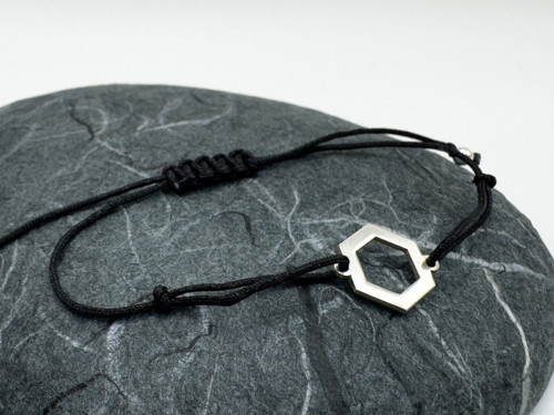 Minimalistický náramek - Hexa (černá)