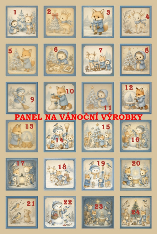 Bavlněný panel 40 x 60 cm