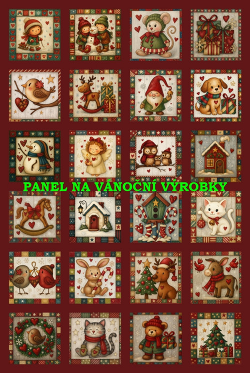 Bavlněný panel 40 x 60 cm