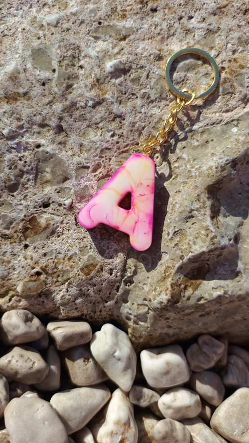 Klíčenka - "A" fialovo/žlutý