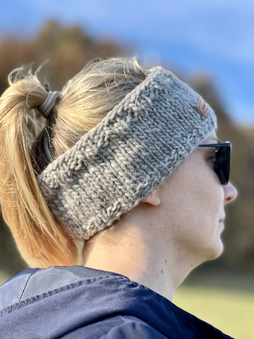 Šedá zimná čelenka Virgin wool