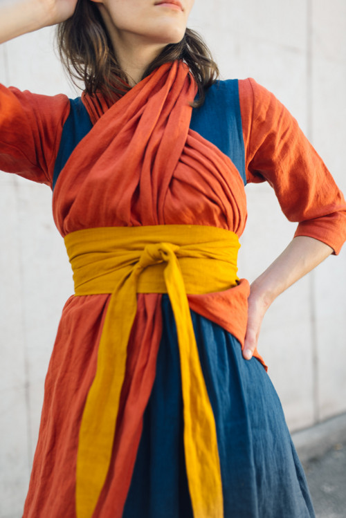 Lněný Kimono pásek