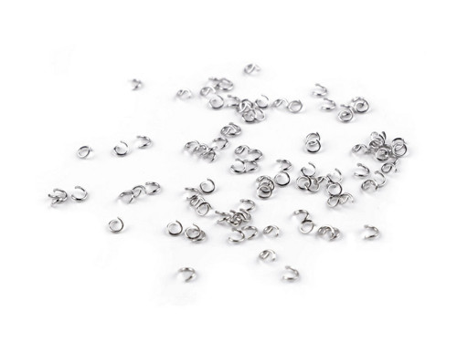 Kroužek nerez ocel, 3mm, platina, 3g