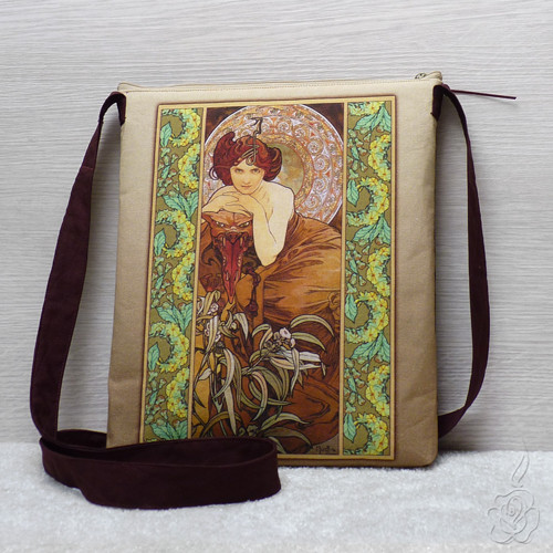 Kabelka Alfons Mucha - Smaragd