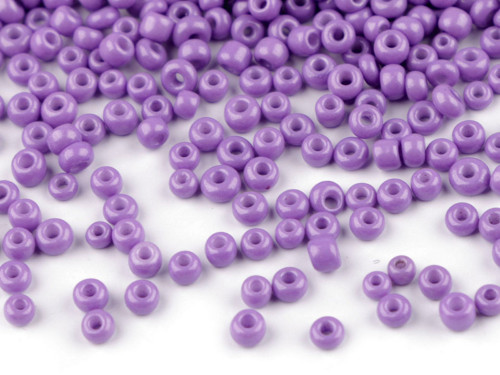 Rokajl skleněný, 2mm, fialová lila, 50g