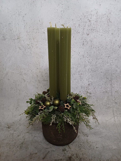 Adventní svícen do zelena — foto 1