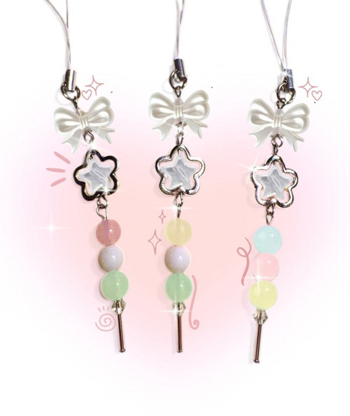 Japonský Dango přívěsek A na mobil klíčenka kawaii