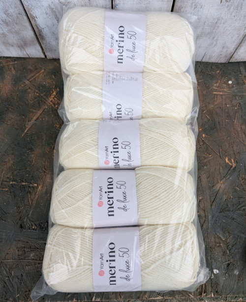 5 x100 g Merino De Luxe 50 příze.