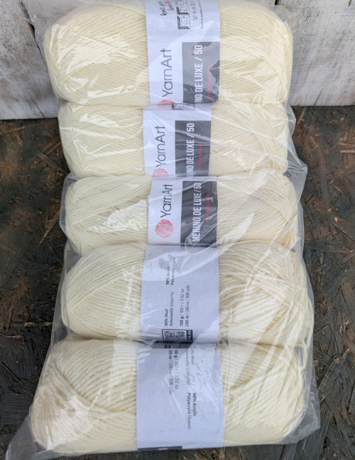 5 x100 g Merino De Luxe 50 příze.