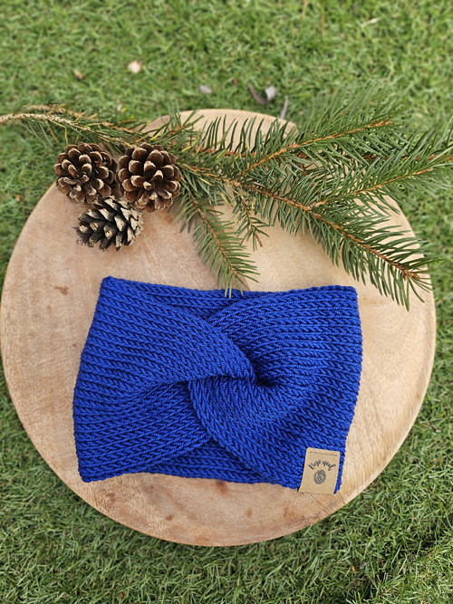 Twist merino čelenka - královská modrá