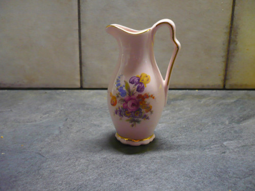 Džbánek - růžový porceán 9 cm