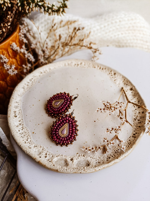 Arabesque n.17 - vyšívané náušnice — foto 1