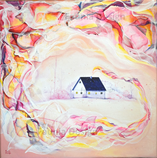 "Magický kouř" - 40x40cm