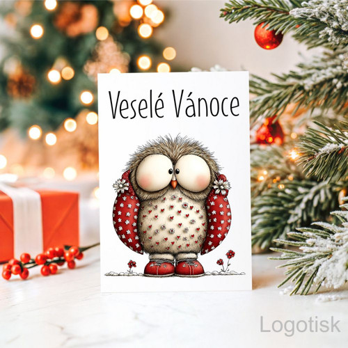 Veselé vánoční přání SOVIČKA