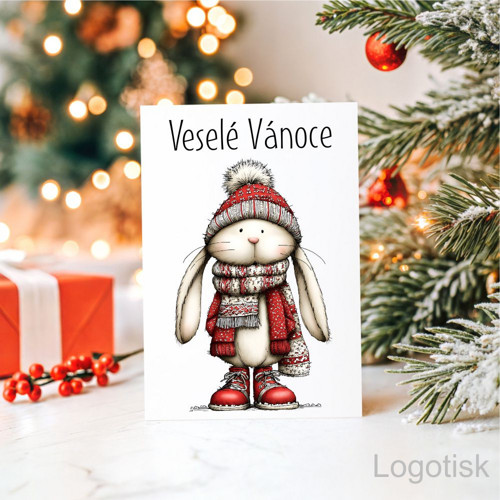 Veselé vánoční přání KRÁLÍČEK