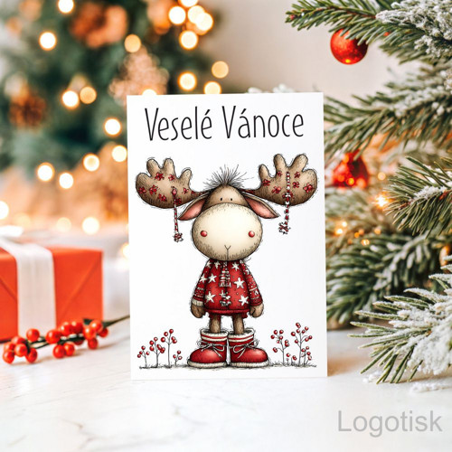 Veselé vánoční přání potisk LOS