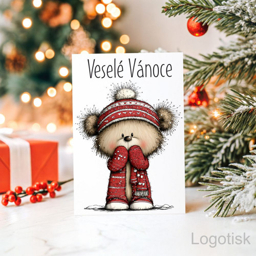 Veselé vánoční přání potisk MÉĎA