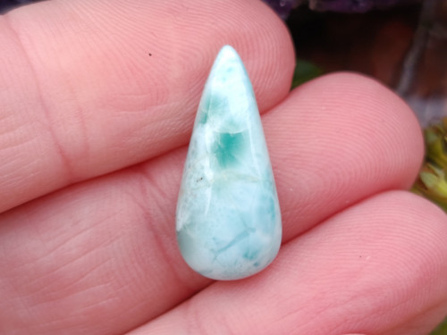 Larimar kabošon 2,2 x 1 cm