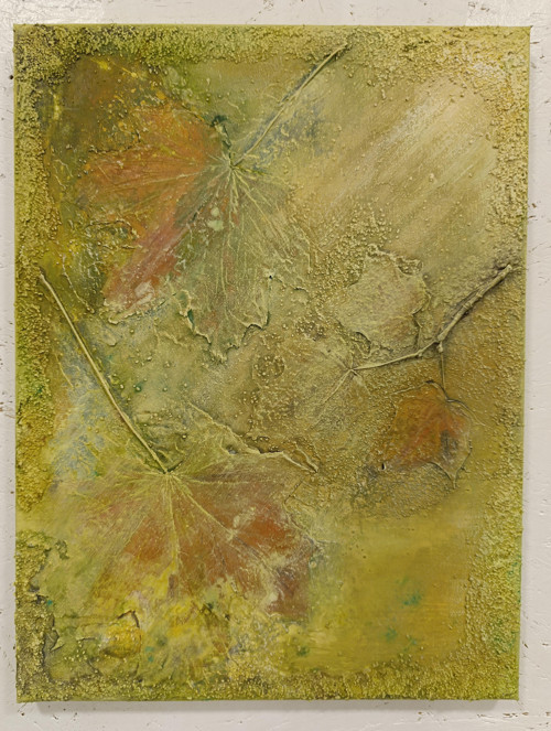 360. Padající listy v záři slunce, 40x30 cm