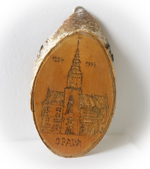 Obrázek Opava 1224 - 1974 vypalovaná rytina