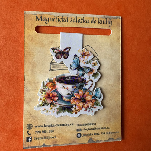 Magnetická záložka - čas na kávu