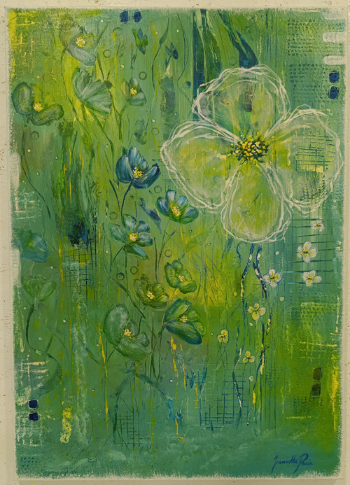 366. Divočina v zahradě, 70x50 cm