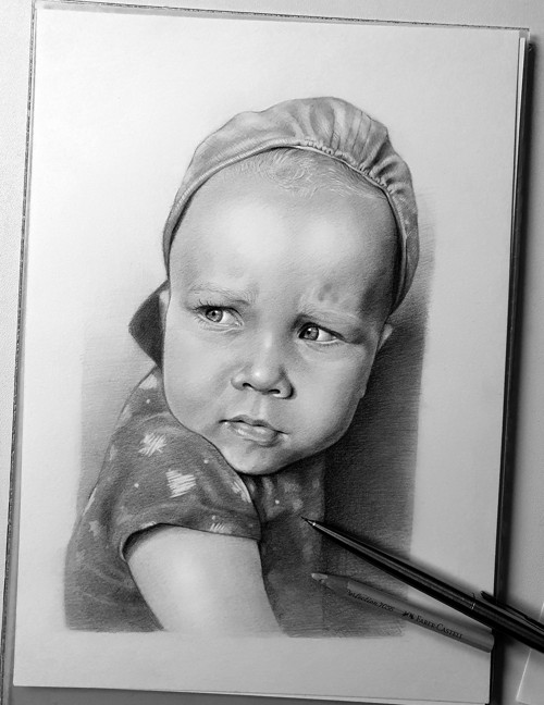 Kresba portrétu podle fotogtafie A4