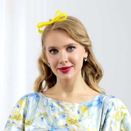Lisa - čelenka s mašlí, žlutá
