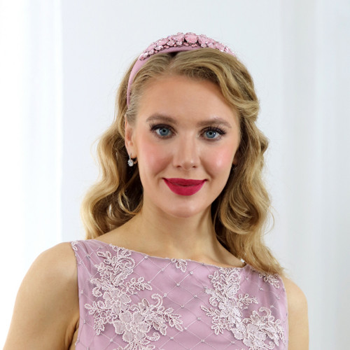 Gemma - čelenka s krystaly, staroružová