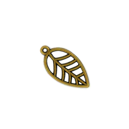 Lístek žebrovaný bronz 23mm, 1/10ks