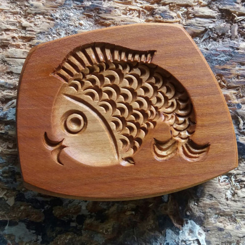 Dřevěná forma rybička 7x6cm