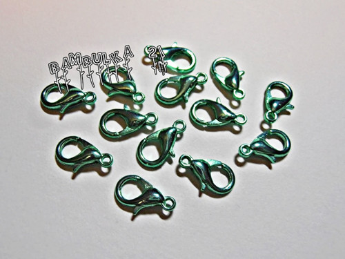 Karabinka 12mm, barva zelená