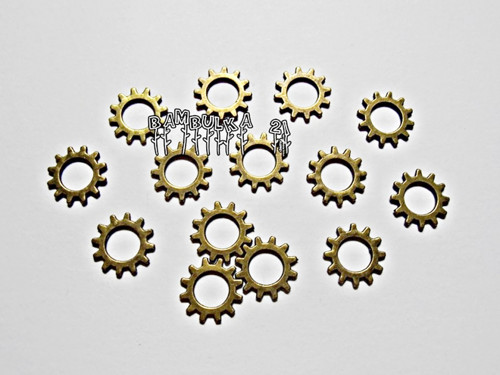 Kovové zubaté kolečko 12mm, barva bronz
