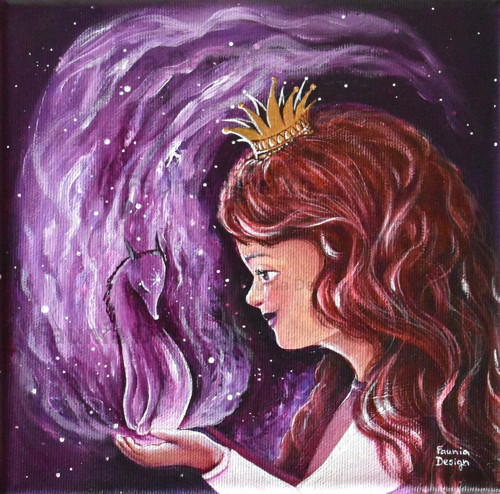 "Princezna a kouzelná liška" -20x20cm