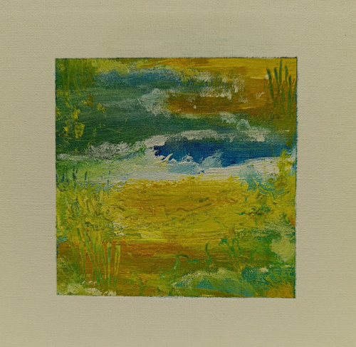 373. Soumrak nad krajinou 2, rozměry 20x20 cm