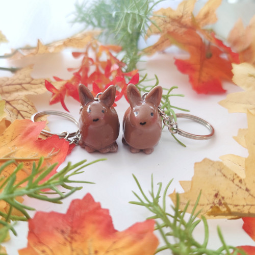 Králík - handmade klíčenka z fimo hmoty