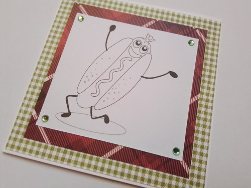 Přání omalovánka pro milovníky hotdogů