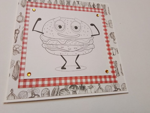 Přání omalovánka pro milovníky burgerů