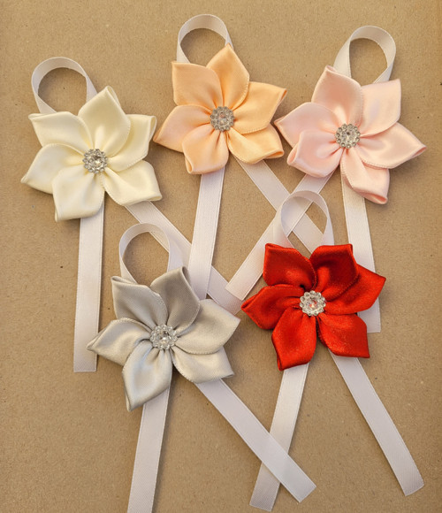5x střední kanzashi - kotiliony - taneční SKLADEM