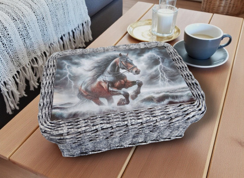 Košík s víkem - kůň